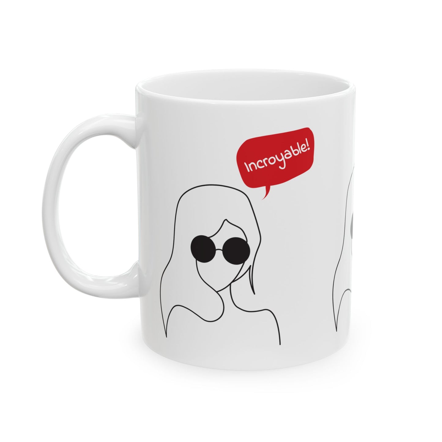 Cute Tic Tac Toe Ghost Ceramic Mug – Perfect for Coffee Lovers, Gifts, Halloween, Home Decor, Funny Mug