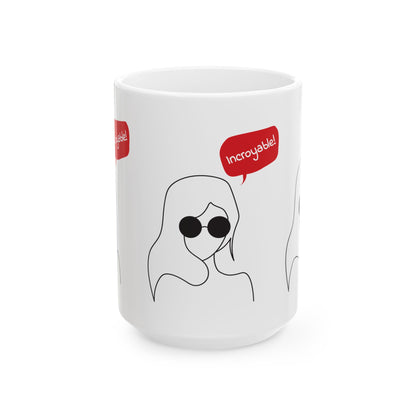 Cute Tic Tac Toe Ghost Ceramic Mug – Perfect for Coffee Lovers, Gifts, Halloween, Home Decor, Funny Mug