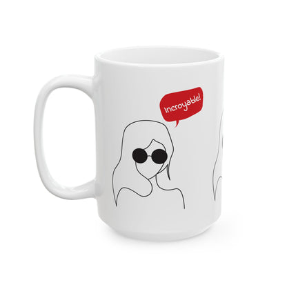 Cute Tic Tac Toe Ghost Ceramic Mug – Perfect for Coffee Lovers, Gifts, Halloween, Home Decor, Funny Mug